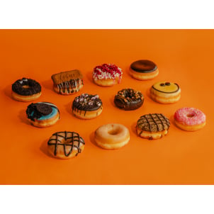 Image of DUNKIN's core range of delicious donuts - choose any for DUNKIN' DOZEN DAY