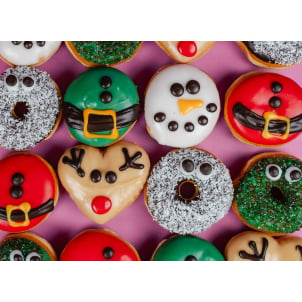 Collection of Holidays Donuts. 