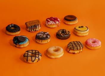 Image of DUNKIN's core range of delicious donuts - choose any for DUNKIN' DOZEN DAY